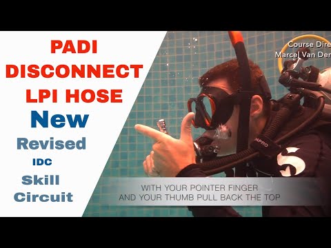 Disconnect Low Pressure Inflator Hose (LPI) Underwater - New Revised PADI IDC Skills Circuit