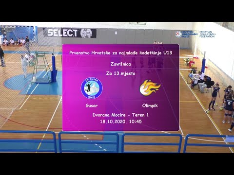 18.10.2020. PH MALA ODBOJKA, za 13.mjesto, GUSAR - OLIMPIK