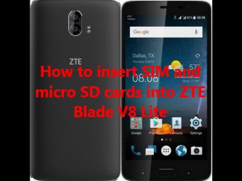 How to insert SIM and micro SD cards into ZTE Blade V8 Lite
