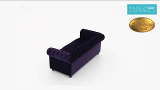 The Chesterfield Brand - Fabric Velvet Dark Purple 3-seater sofa