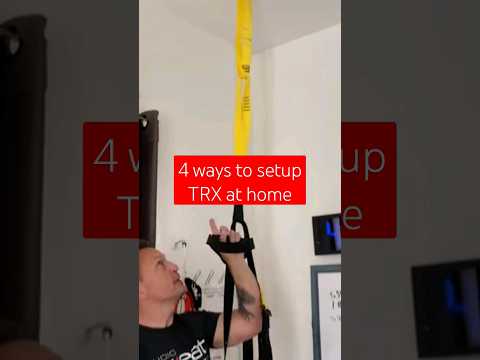 4 ways to setup your TRX at home! #trx #trxtraining #fitness #totalbodyworkout
