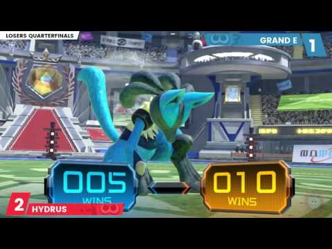 SquidStorm 2016 - Hydrus (Lucario) vs The Grand E (Charizard) - Pokken Tournament Loser's Quarters