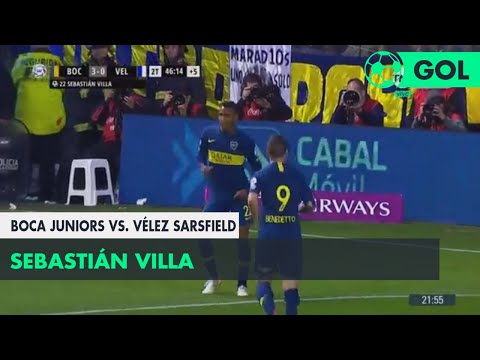 Sebastián Villa (3-0) Boca Juniors vs Vélez Sarsfield | Fecha 4 - Superliga Argentina 2018/2019