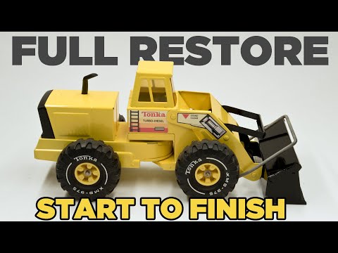 How to Restore Tonka Front End Loader -  Vintage Metal Toy (Full Restoration Version)