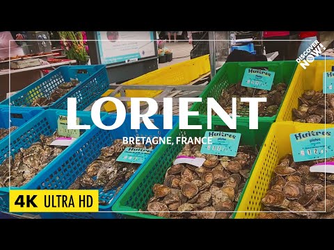 WALKING TOUR IN LORIENT BRETAGNE 4K - Brittany Town - Breton
