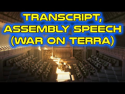 Transcript, Assembly Speech (war on Terra) | Best of r/HFY | 1881 | Humans are Space Orcs