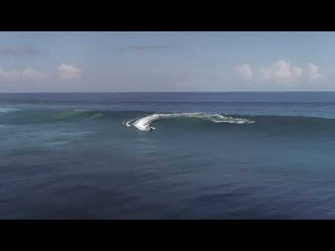 Tow in at The Bommie of Uluwatu by Bruno Santos, July 18th 2020