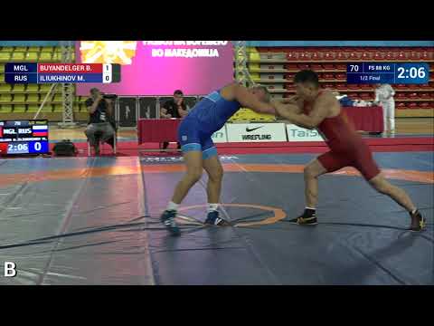 1/2 FS - 88 kg: B. BUYANDELGER (MGL) v. M. ILIUKHINOV (RUS)
