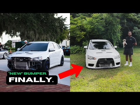 FINALLY INSTALLING A BUMPER...| Evo X Wedding Prep Pt.2