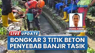 Tiga Titik Beton yang Melintang di Saluran Air di Cihideung Tasik Dibongkar, Jadi Penyebab Banjir
