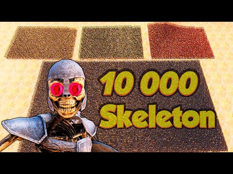 10000 Skeleton Warrior vs 6000 Stickman! Ultimate Epic Battle Simulator