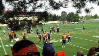 preview picture of video 'QBs and WRs Peyton Manning Broncos Training Camp 2012-08-15'