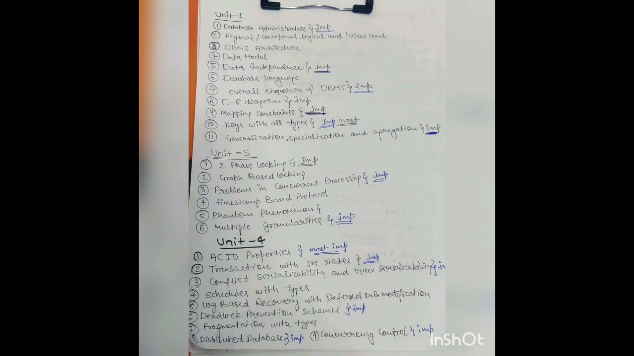 DBMS Theory Topics with Important questions aktu (to score 60+ easily) #aktu #btech #semester #dbms