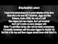 Kendrick Lamar Control Lyrics HD Kendrick Verse ONLY