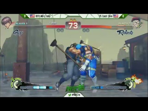 NEC16 - USF4 - Top 8 - BOTB Marq Teddy (Guy) vs PG Coach Steve (Rolento)