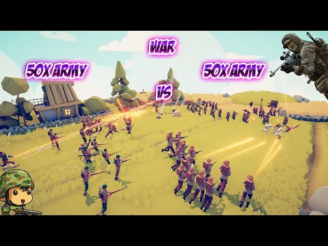War - 50x army vs. 50x army - 🌈Totally Accurate Battle Simulator TABS