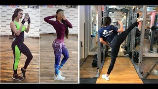 Beautifull Asian Fitness Model Nargizjan Kulieva