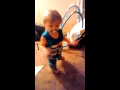 My son's first steps. He's walking! 