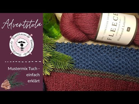 Pattern mix Advent shawl / knitting net brioche / Part 7