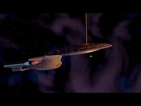 Star Trek Enterprise-D Firing Phasers and Photons