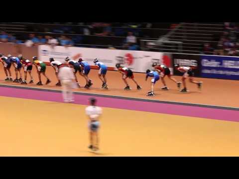 arena geisingen EC Inline Speed Skating 2014 day 1 Senior ladies 10k Points/Elimination track final