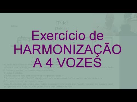 Exercício de HARMONIZAÇÃO A 4 VOZES