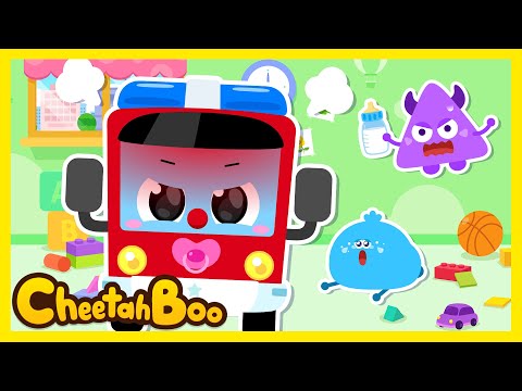 The baby fire truck is angry! | Emotions | Rescue Cars | Police Car | Car for kids #Cheetahboo