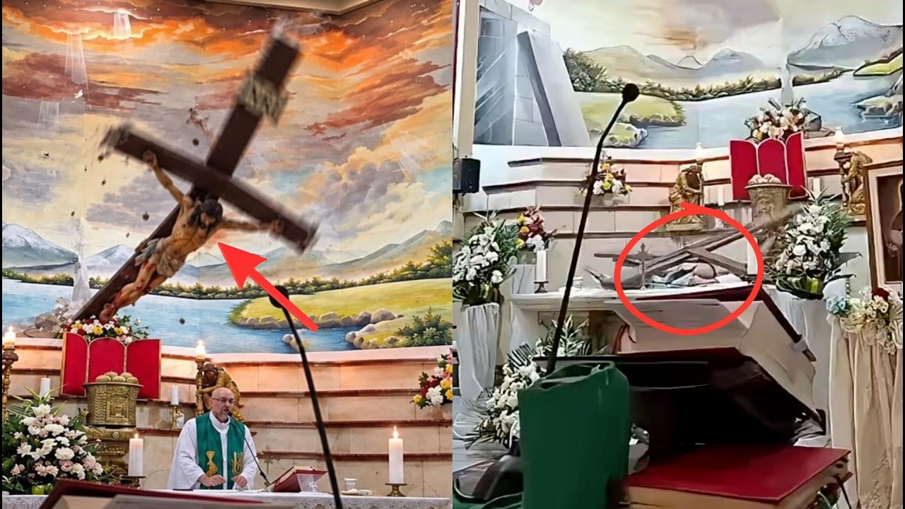 QUÉ ACABA de PASAR con EL SACERDOTE que LE C4Y0 UNA CRUZ GIGANTE ENCIMA?