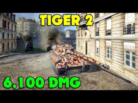 World Of Tanks | Tiger II - No premium ammo - 6100 Damage - 5 Kills