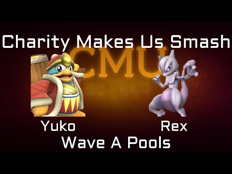Charity Makes Us Smash Project M Wave A Pools -  Yuko (Dedede) vs. Rex (Mewtwo)