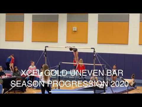 GYMNASTICS XCEL GOLD UNEVEN BARS  - 2019/2020 - SEASON PROGRESSION