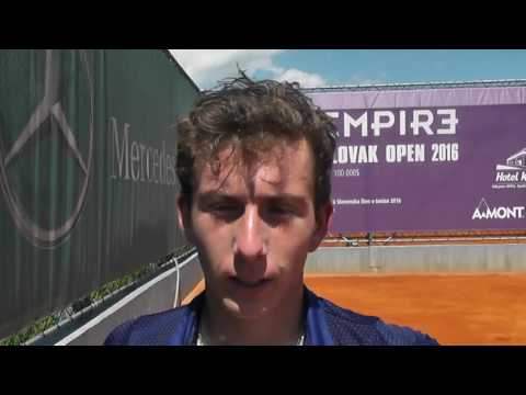 EMPIRE Futures Trnava 2016: SF, interview, Corentin DENOLLY (FRA) -  KALENICHENKO (UKR) 6-0, 6-2