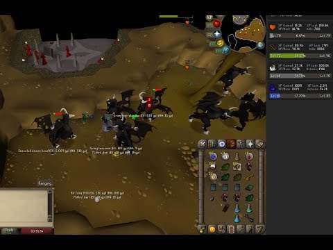 Best Range XP 90-100k per hour - Black Demon Slayer Task (OSRS)