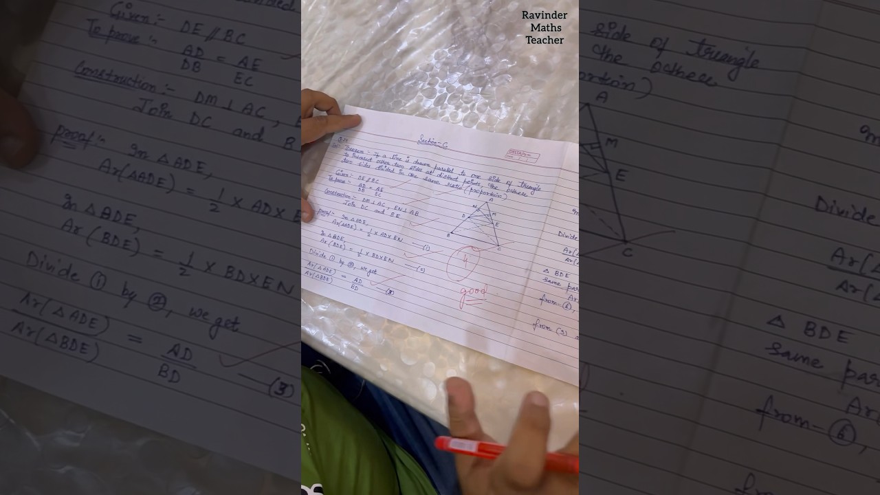 How to write the theorem in the exam #shorts #bpttheorem #exams #boards2025 #class10 #boardexams