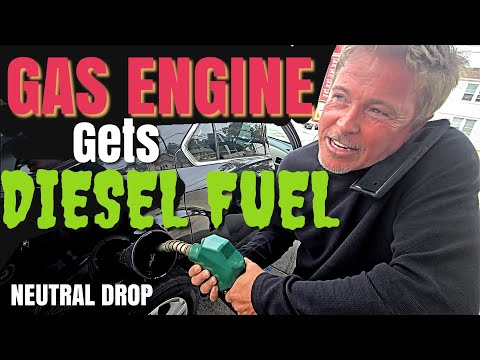 We put DIESEL Fuel in a GAS Engine! Find out WHAT HAPPENS on test DRIVE! Neutral Drop!