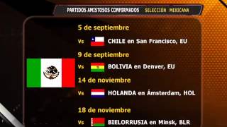 Se confirmó calendario de partidos amistosos de la Selección Mexicana Se confirmó calendario de partidos amistosos de la Selección Mexicana