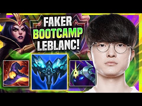 FAKER SUPER CRAZY LEBLANC GAME IN WORLDS BOOTCAMP! - T1 Faker Plays Leblanc MID vs Akshan!