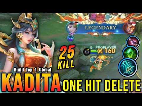25 Kills + MANIAC!! Best Kadita One Hit Build and Emblem!! - Build Top 1 Global Kadita ~ MLBB
