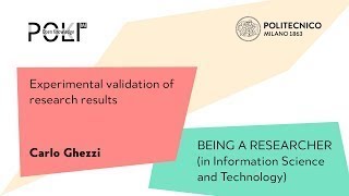 Experimental validation of research result (Carlo Ghezzi)