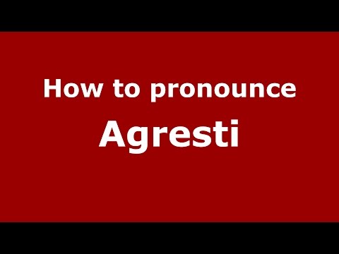 How to pronounce Agresti
