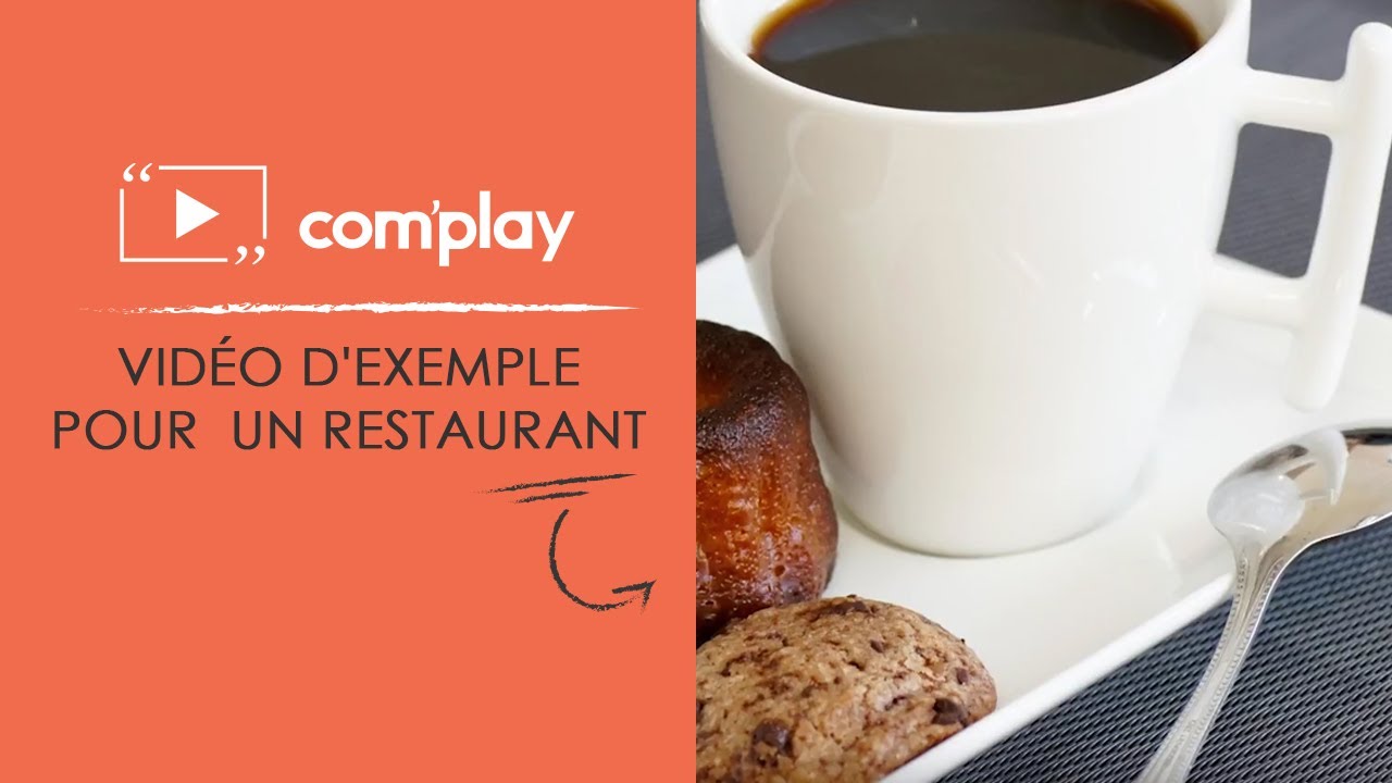 Image YouTube Affichage dynamique : exemple de diffusion pour un restaurant