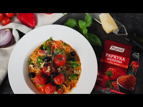 Co na obiad: Czerwone risotto z pieczoną papryką