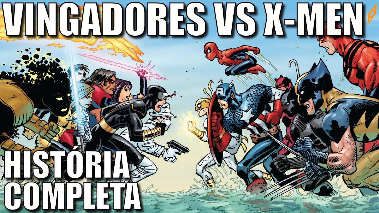 VINGADORES VS X-MEN | História COMPLETA da saga ÉPICA dos quadrinhos da Marvel em detalhes!!!