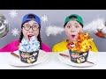 Hot Noodle Food VS Cold Noodle Food Challenge DONA