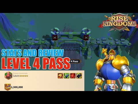 LEVEL 4 PASS STATS AND REVIEW | Lost Kingdom | Rise of Kingdoms KvK