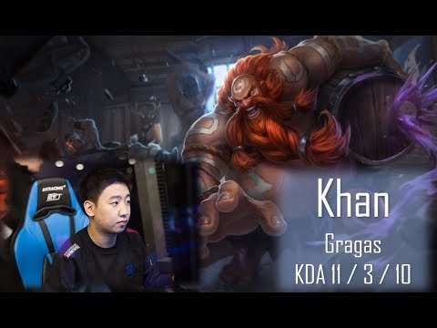 KZ Khan - Gragas Top Lane : Gragas Highlights (with Tarzan,Guger)