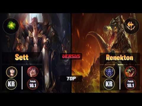 Sword [Aftershock] SETT (Top) VS [Conqueror] RENEKTON - Diamond KR Patch 10.1