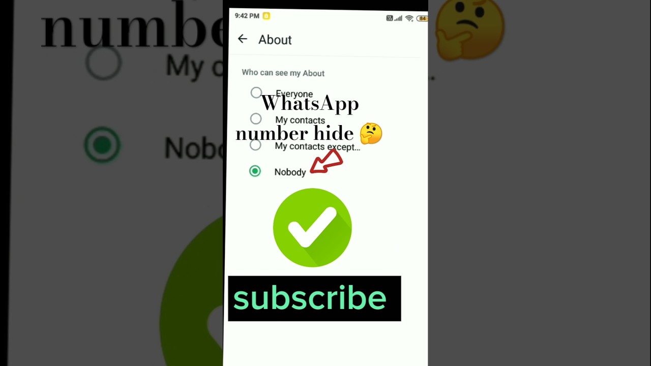 🤔whatsapp number hide।।how to hide  Whatsapp number #numberhide #shorts#viral  #today#whatsapp#vairl