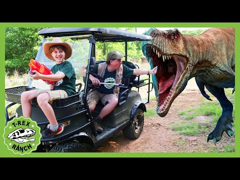 Run From the Hungry Dinosaurs! Top 5 T-Rex Ranch Chases! Dinosaur Adventures for Kids