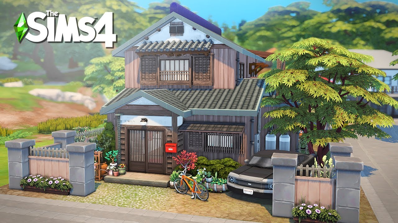Japanese Retro House | The Sims4 Stop Motion Build | NoCC |【シムズ４建築】